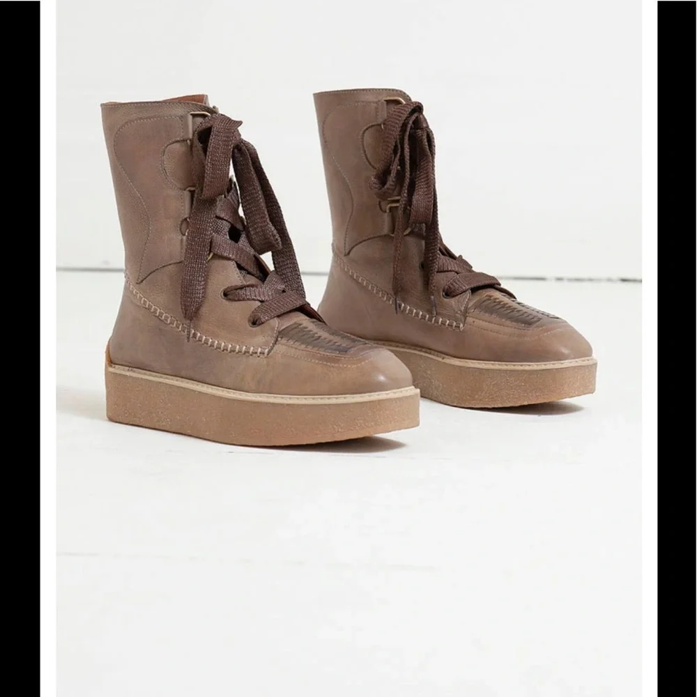 New Free People Bristen Mountain Boot Taupe Size 37